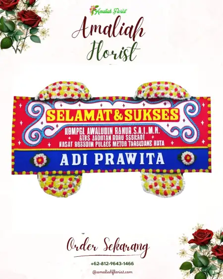 Papan Bunga Ucapan Selamat Morobongo