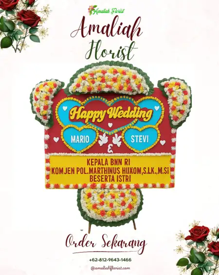 Papan Bunga Pernikahan Morobongo